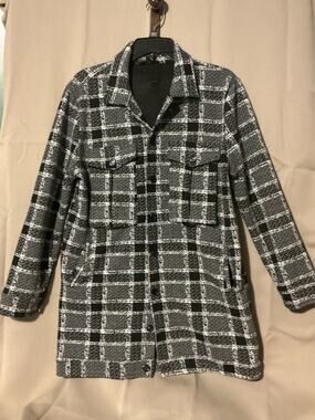 Stella Luce Women’s Black & White Shacket SZ M